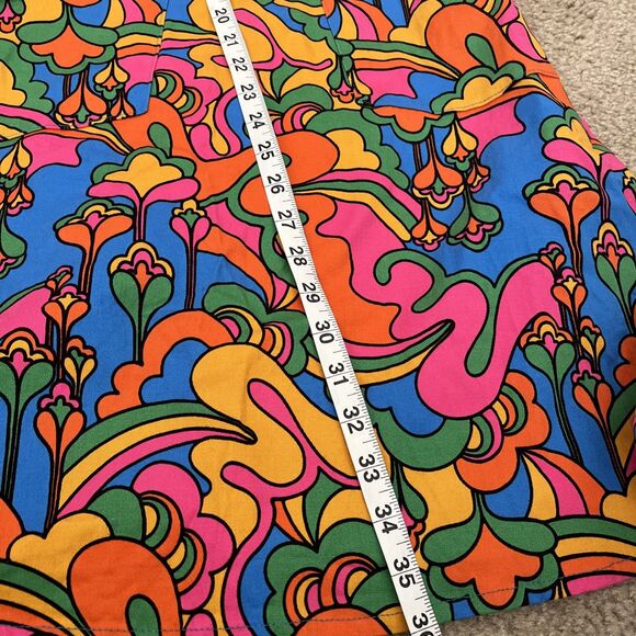 Nooworks Psychedelic Groovy Dress XS Edie 70s Artsy Maximalist auderpopz print - Picture 9 of 9